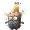 Funny beer man with beard