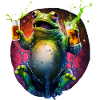 Party frog with beer