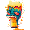 Lusties Beer Glass with Face