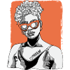 Frau Mit Reggae-tattoo