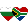 Bulgaria South Africa Flag Heart