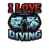 I love diving, scuba diving