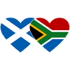 Scotland South Africa Flag Heart
