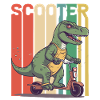 Scootering T Rex