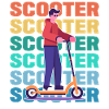 Scootering Boy Bunt
