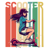Scootering Girl Retro