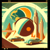 Imaginary retro planet