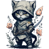 An invincible fighter: Ninja Cat