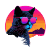 Cat Synthwave