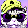 Cat with glasses