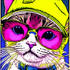 Cat with glasses