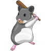 Hamster Baseball Baseballschläger