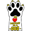 Dog paws with loving saying