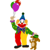 Clown with his dog