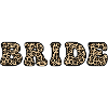 Letters with leopard print bridal