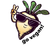 Cute vegan turnip. Peace!