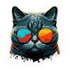 Cool cat with sunglasses