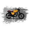 Cafe Racer (jaune) // Illustration