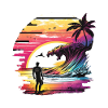 Surfer Surfer Sunset Surfing
