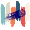 Retro Regenbogen Fußball