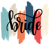Die Retro-Regenbogenbraut