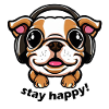 Happy bulldog