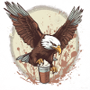 Adler mit Milkshake