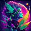 Cannabis with young woman