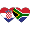 Croatia South Africa Flag Heart