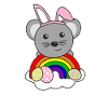 süße Mäuse zu Ostern mit Ostereiern Maus