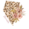 Nevada Leopard-muster Karte Leo