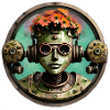 Robo Girl with flowers
