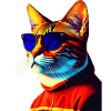 Coole Katze trägt Sonnenbrille