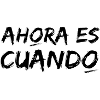 Frase en español: Ahora es cuando, en negro