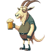 Funny buck with beer