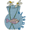 fisch im glas gewebe