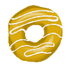 Donut with white casting