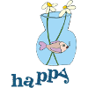 Fish in a jar Happy