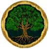 Baum des Lebens - digitale Zeichnung - Holzoptik
