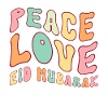 Fred Kærlighed Eid Mubarak Farverige Bølget Stil Muslimer