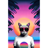 Synthwave Cat