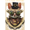 Cat in steampunk design
