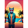 Synthwave Cat