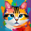Cat Domestic Cat Oil Painting