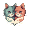 Cuddling cats