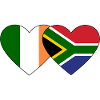 Irlanda Sud Africa Bandiera Cuore