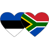 Estonia South Africa Flag Heart