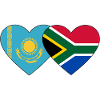 Kazakhstan South Africa Flag Heart