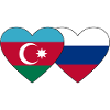 Azerbaïdjan Russie Drapeau Coeur