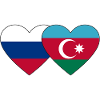 Russie Drapeau azerbaïdjanais coeur